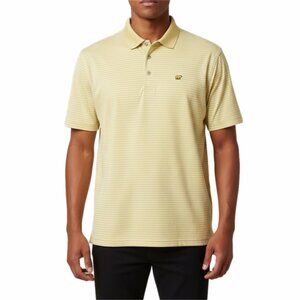 Jack Nicklaus Shirt Mens XXL 2XL Yellow White Stripe Polo Bear Golf Tennis Dad